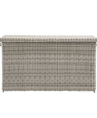 Large Grey Woven PE Wicker Outdoor Storage Box 4