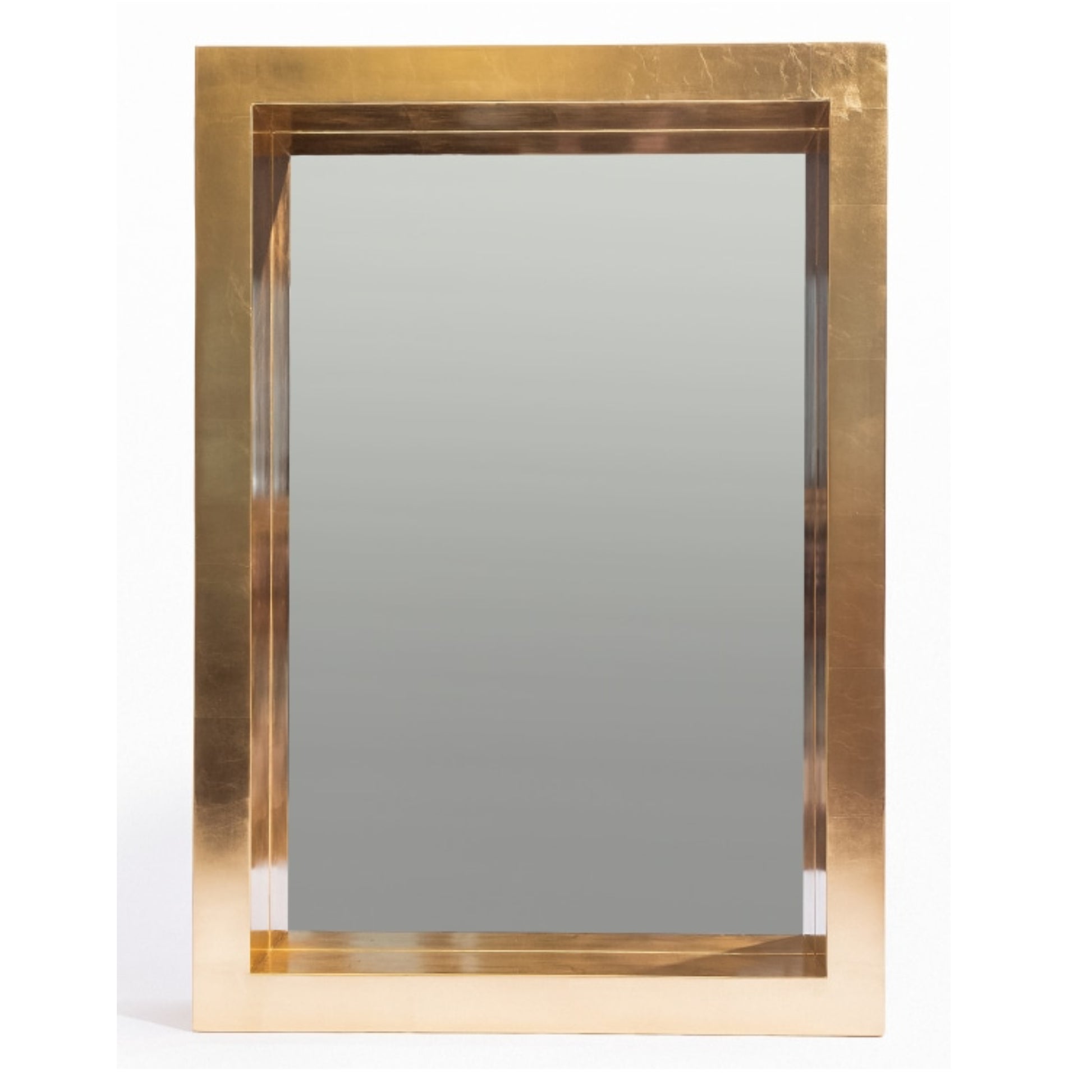 Large Rectangular Gold Leaf Wall Mirror 1