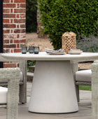 Large Round GRC Pedestal Outdoor Dining Table