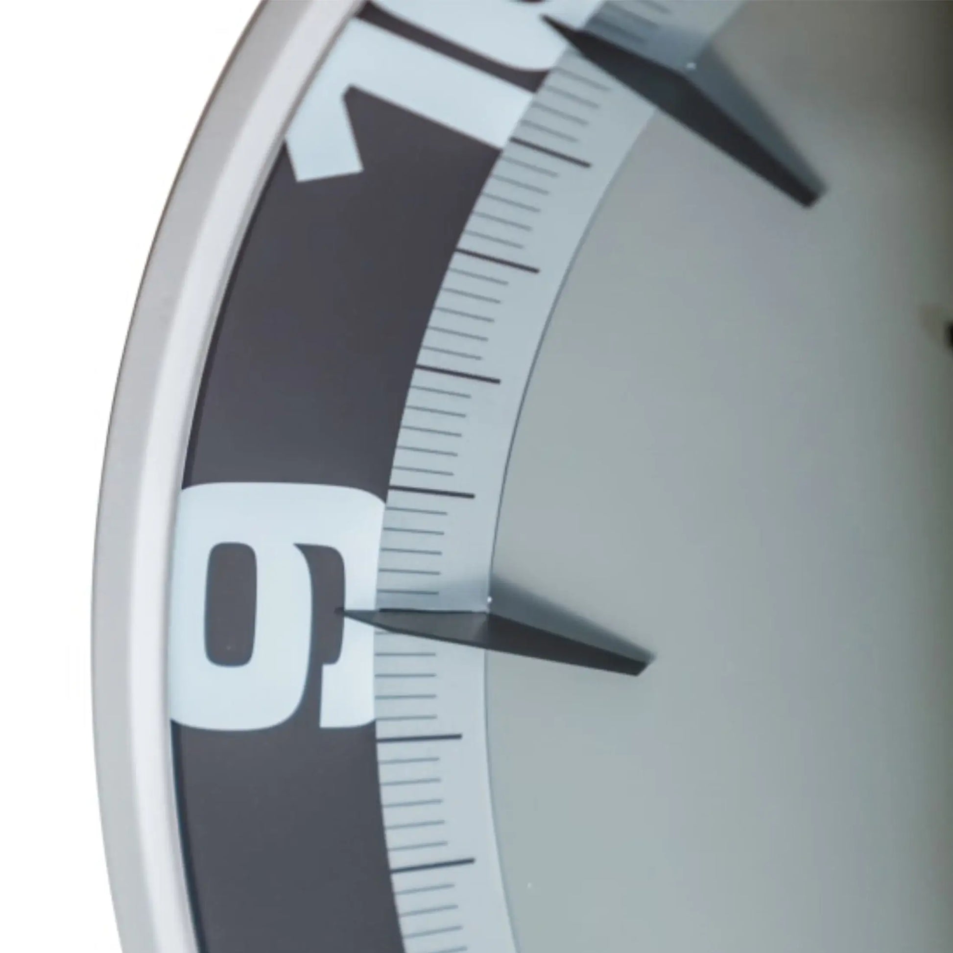 Close-up of a clock with a blurred background
