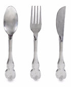 Large Silver Knife, Fork & Spoon Wall Decoration