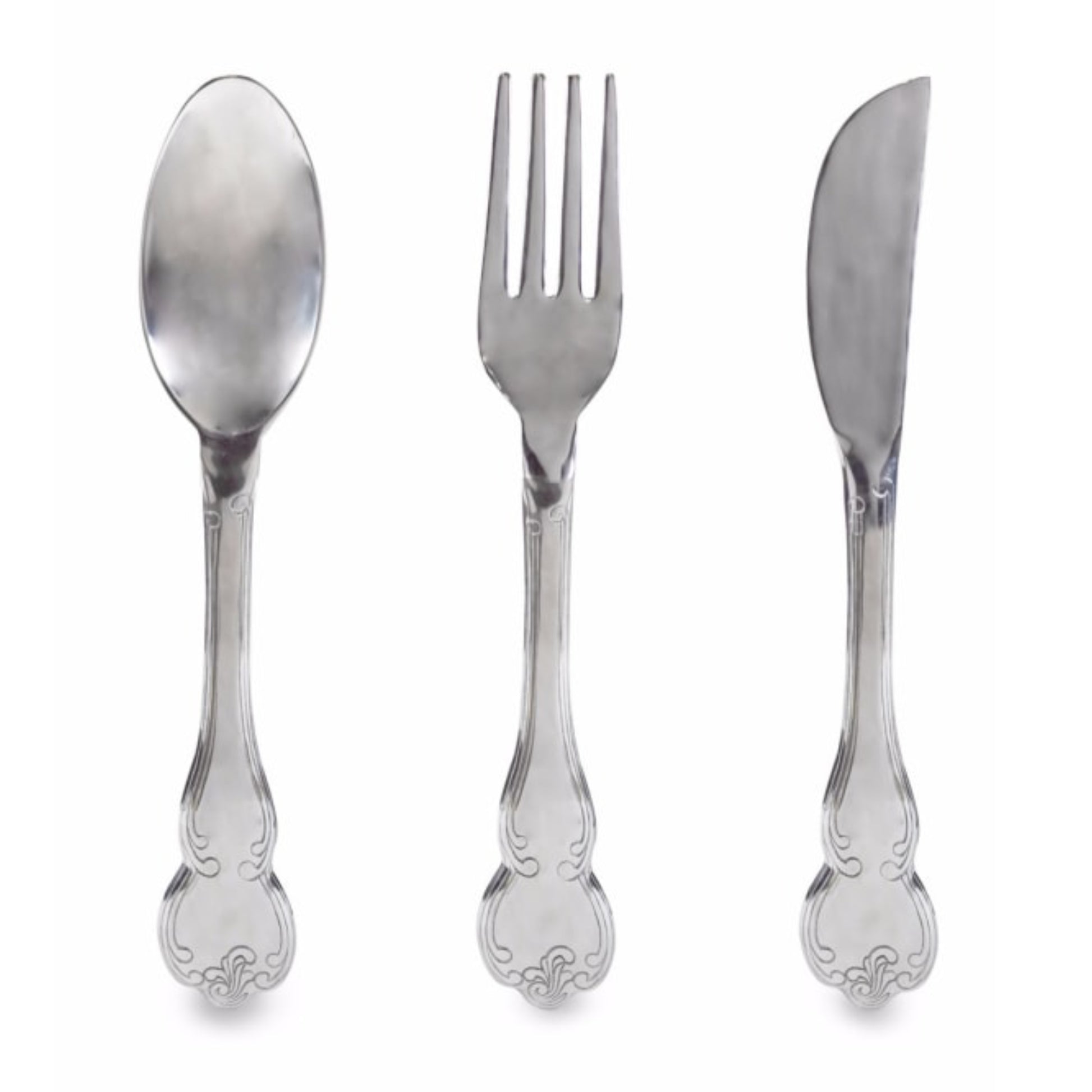 Large Silver Knife, Fork & Spoon Wall Decoration