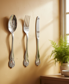 Large Silver Knife, Fork & Spoon Wall Decoration