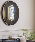 Large Slim Black Frame Antique Glass Convex Mirror 1
