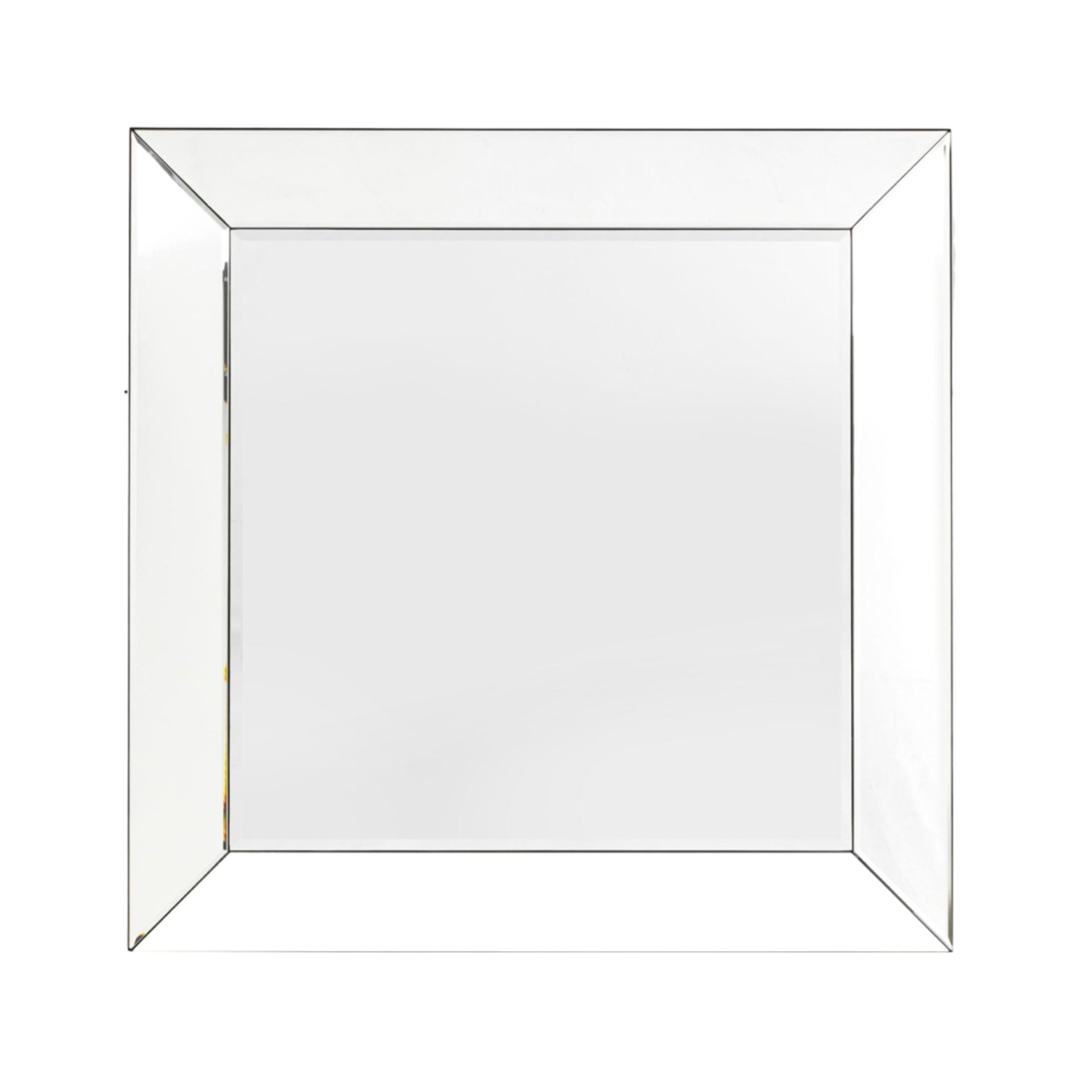 Large Square Bevelled Glass Edge Venetian Style Wall Mirror