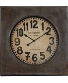 Decorative wall clock with a vintage design on a white background