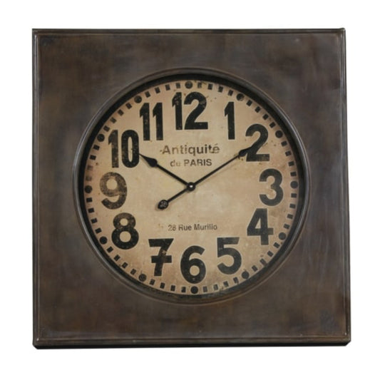 Decorative wall clock with a vintage design on a white background
