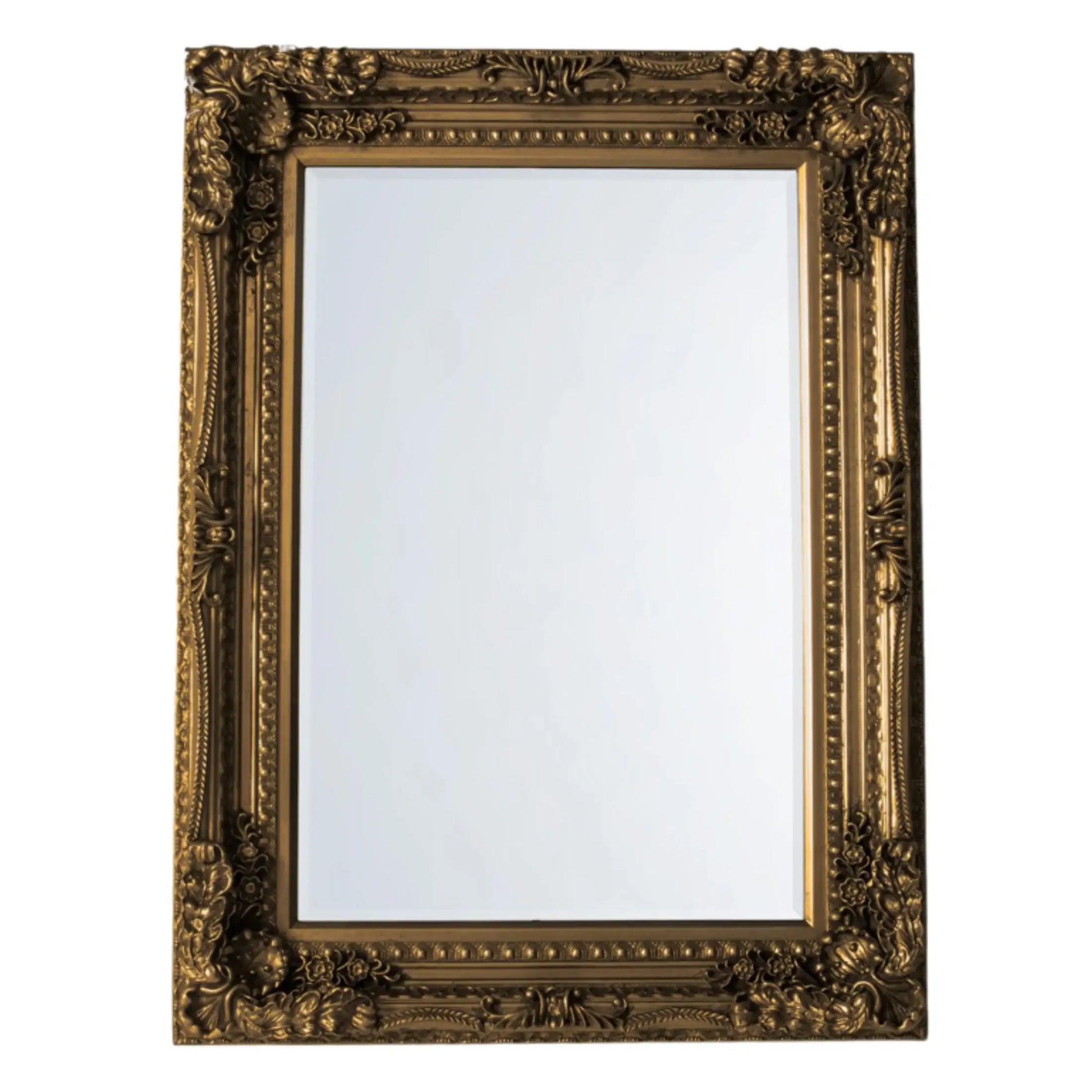 Decorative gold frame on a white background