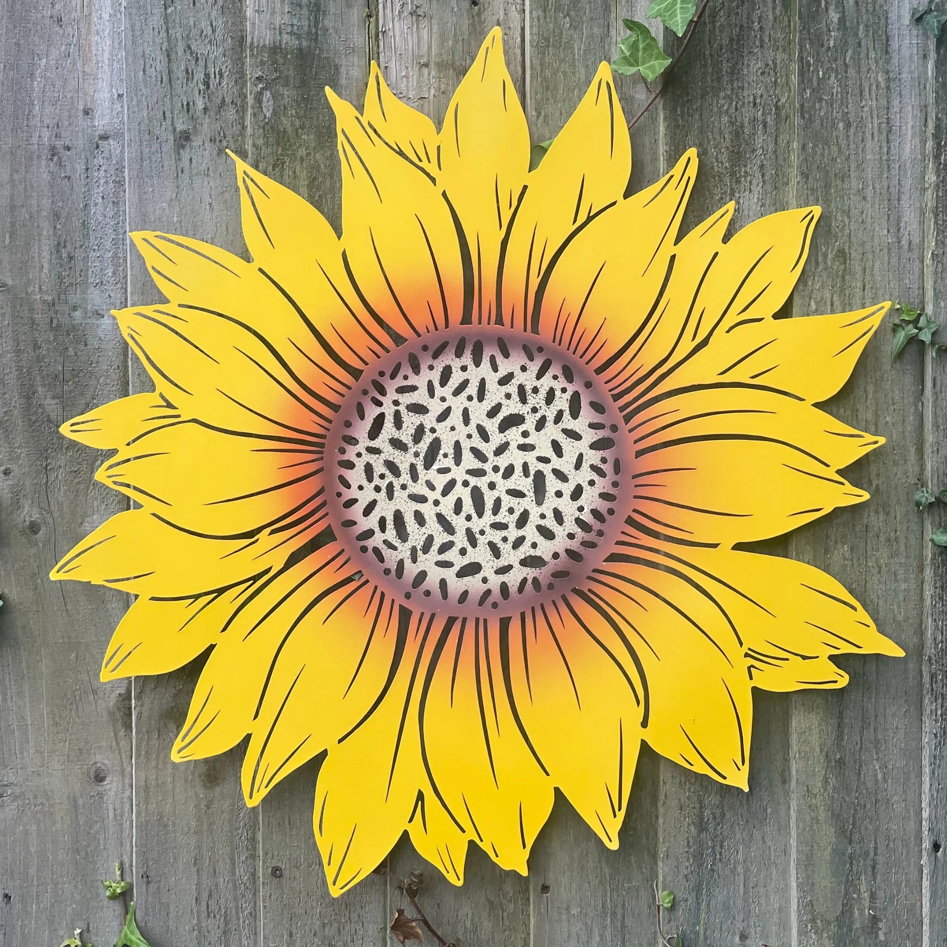 Large Yellow Sunflower Garden Wall Art 3