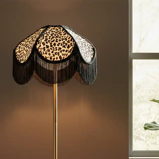 Leopard Print Tassel Edge Lamp Shade