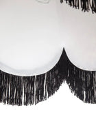 Black fringe on a white background