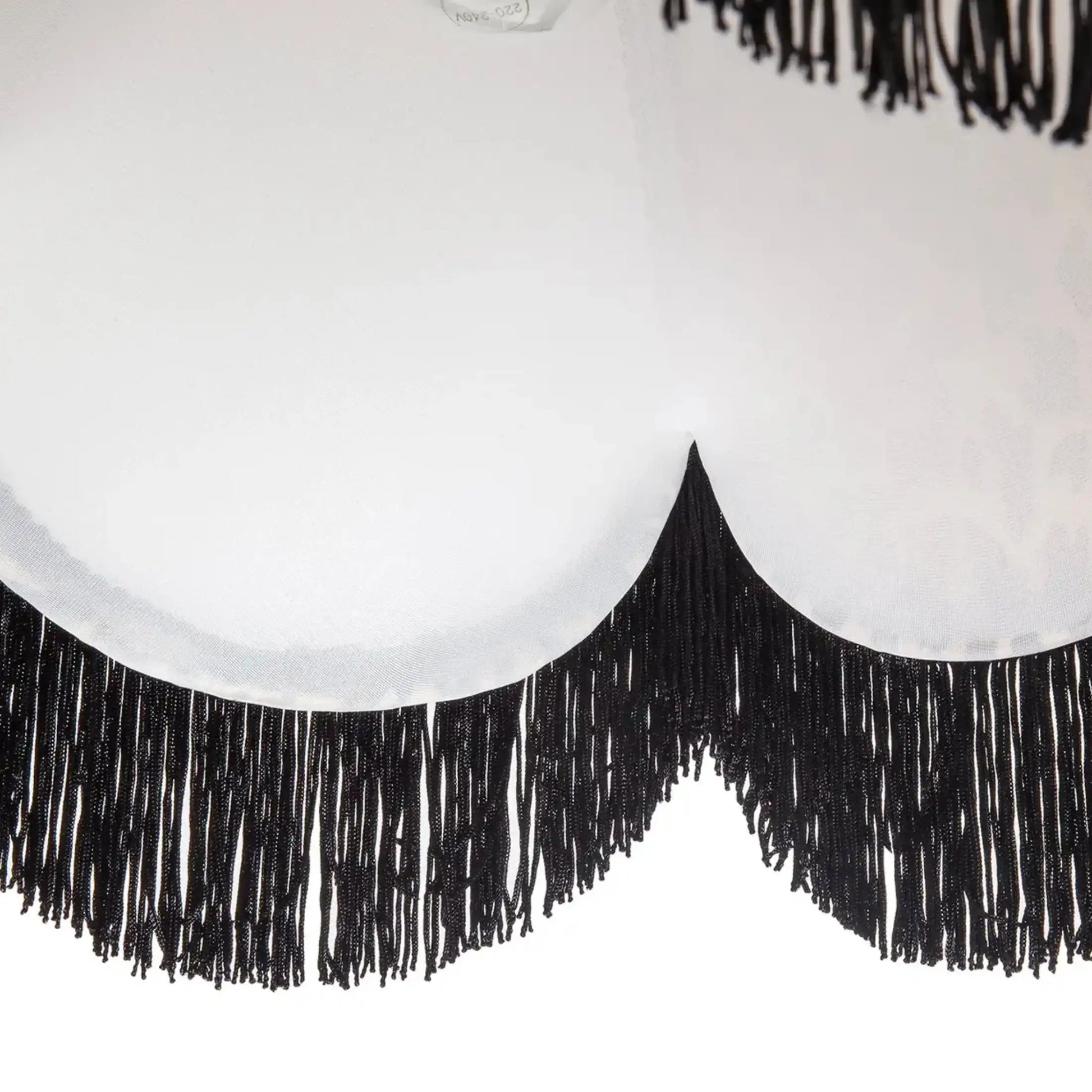 Black fringe on a white background