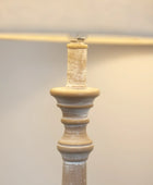 Grey Wash Wooden Table Lamp 55