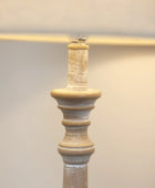 Grey Wash Wooden Table Lamp 55