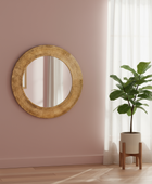 Light Gold Metal Wall Mirror