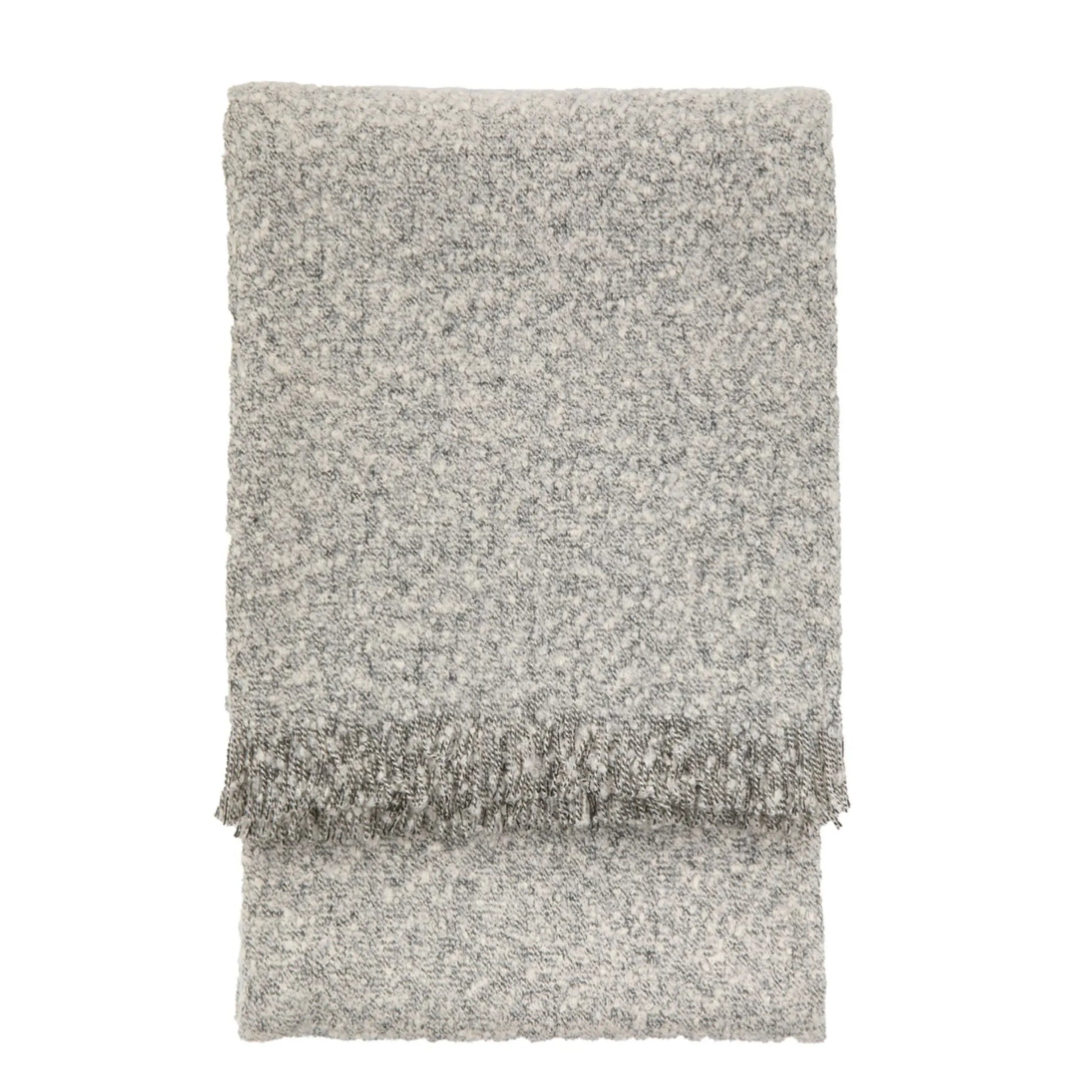 Light Grey Melange Throw 1