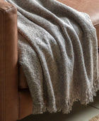 Light Grey Melange Throw 2