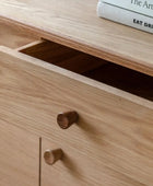 Light Oak 3 Door 3 Drawer Sideboard FARTHING 5