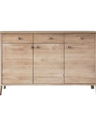 Light Oak 3 Door 3 Drawer Sideboard FARTHING 2