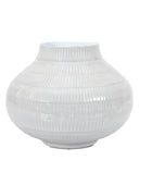 Linear Textured Soft Grey Vase