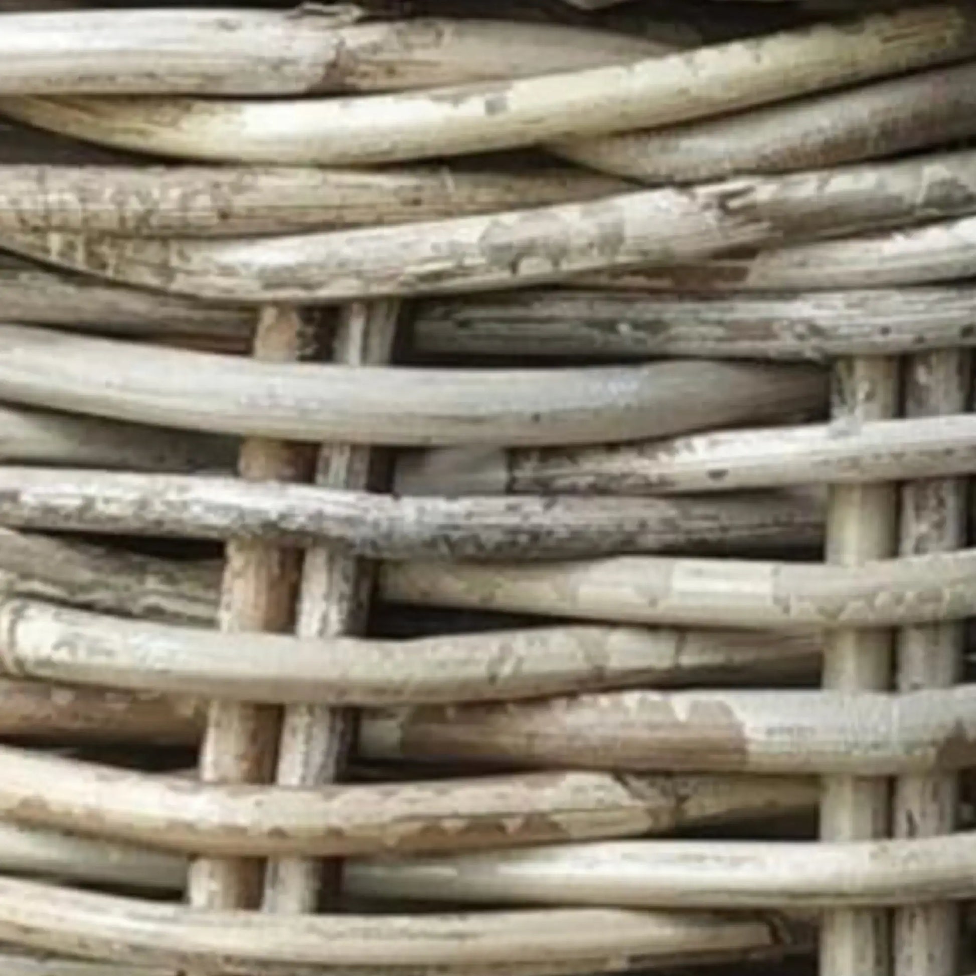 Close-up of woven wicker basket material