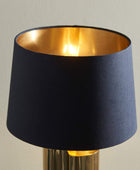 Luxe Metallic Gold Table Lamp & Black Shade - The Farthing