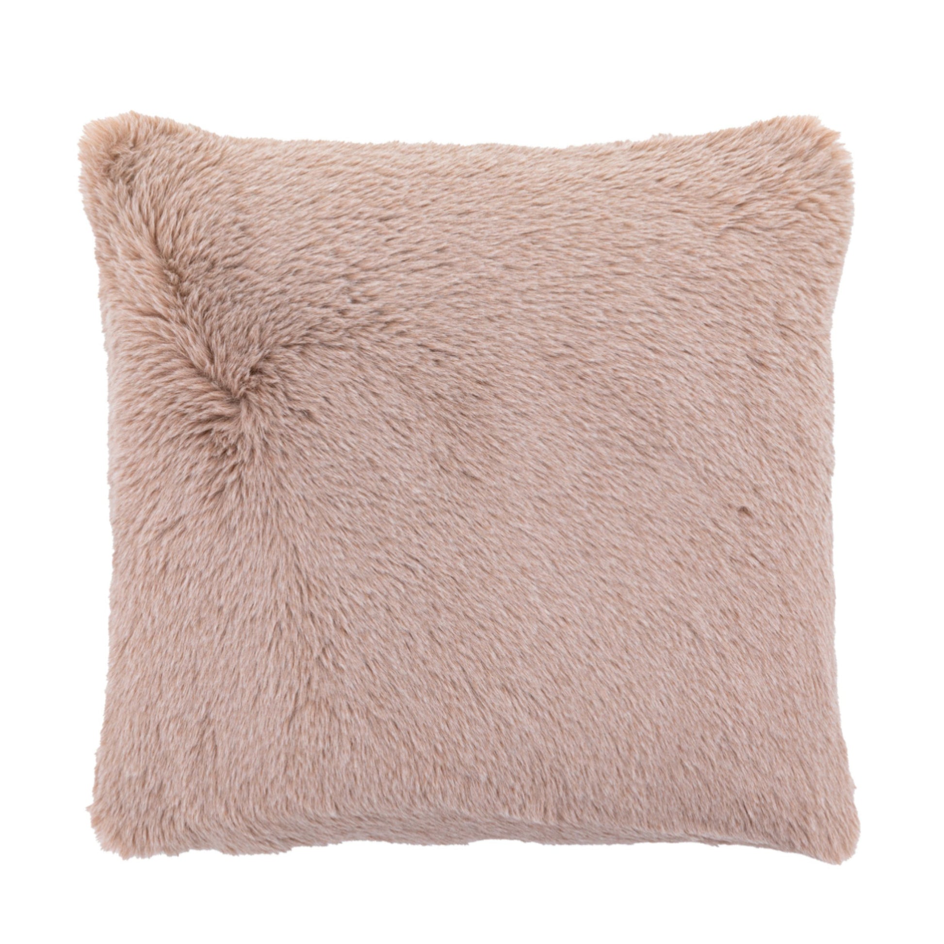 Luxurious Mauve Faux Fur Cushion 1