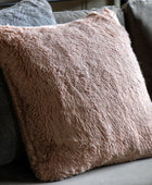 Luxurious Mauve Faux Fur Cushion 4