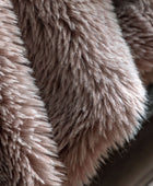 Luxurious Mauve Faux Fur Throw 1