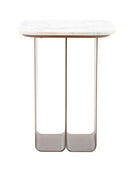 Marble Top Gold Looped Feet Side Table2