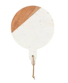 Round wooden and white wall light fixture on a white background