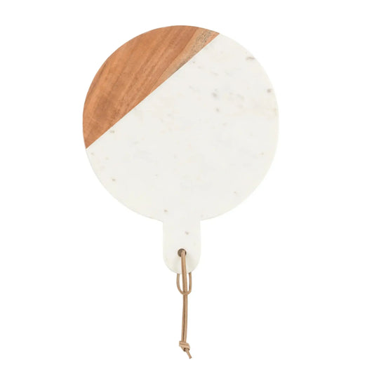 Round wooden and white wall light fixture on a white background