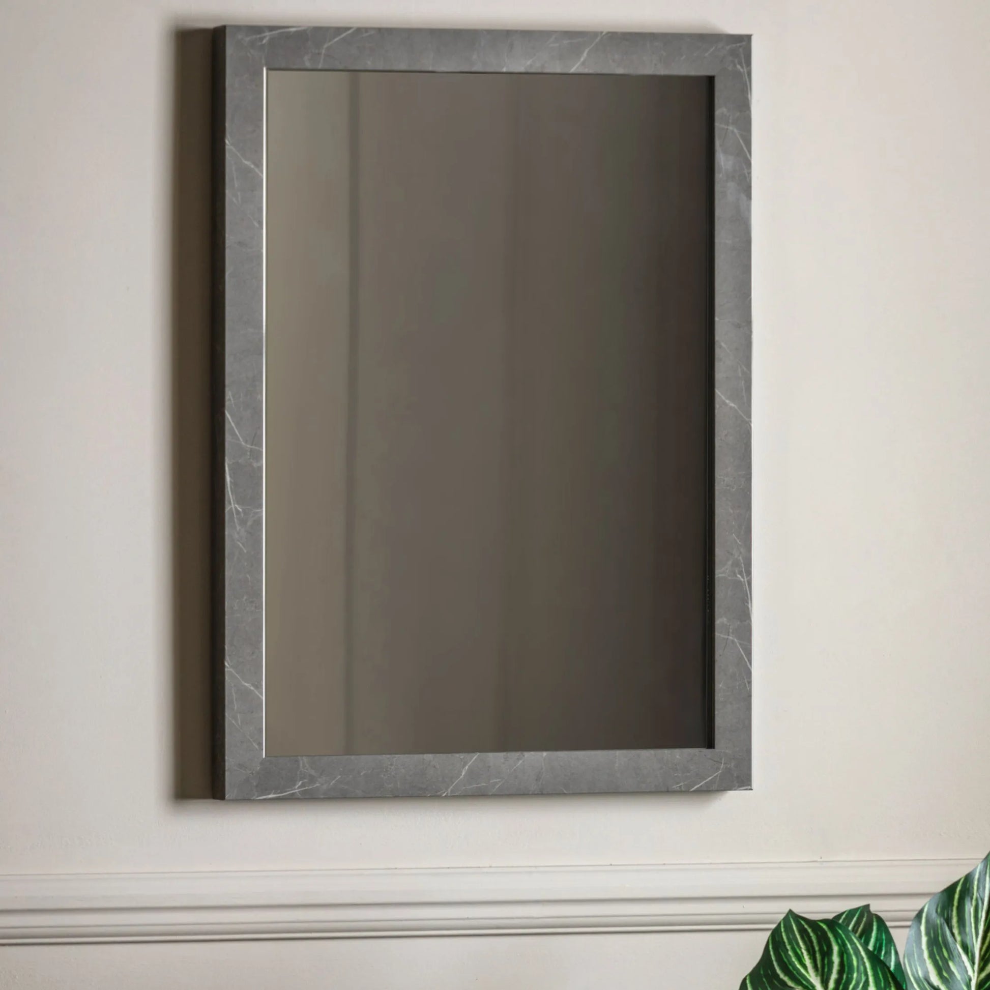 Marbled Grey Rectangular Mirror 7