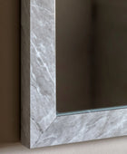 Marbled White & Grey Rectangular Mirror