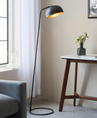 Matt Black Spun Shade Floor Lamp - The Farthing