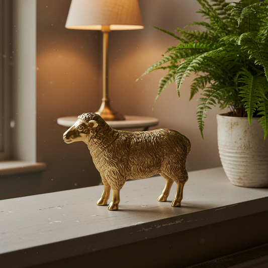 Gold Sheep Ornament