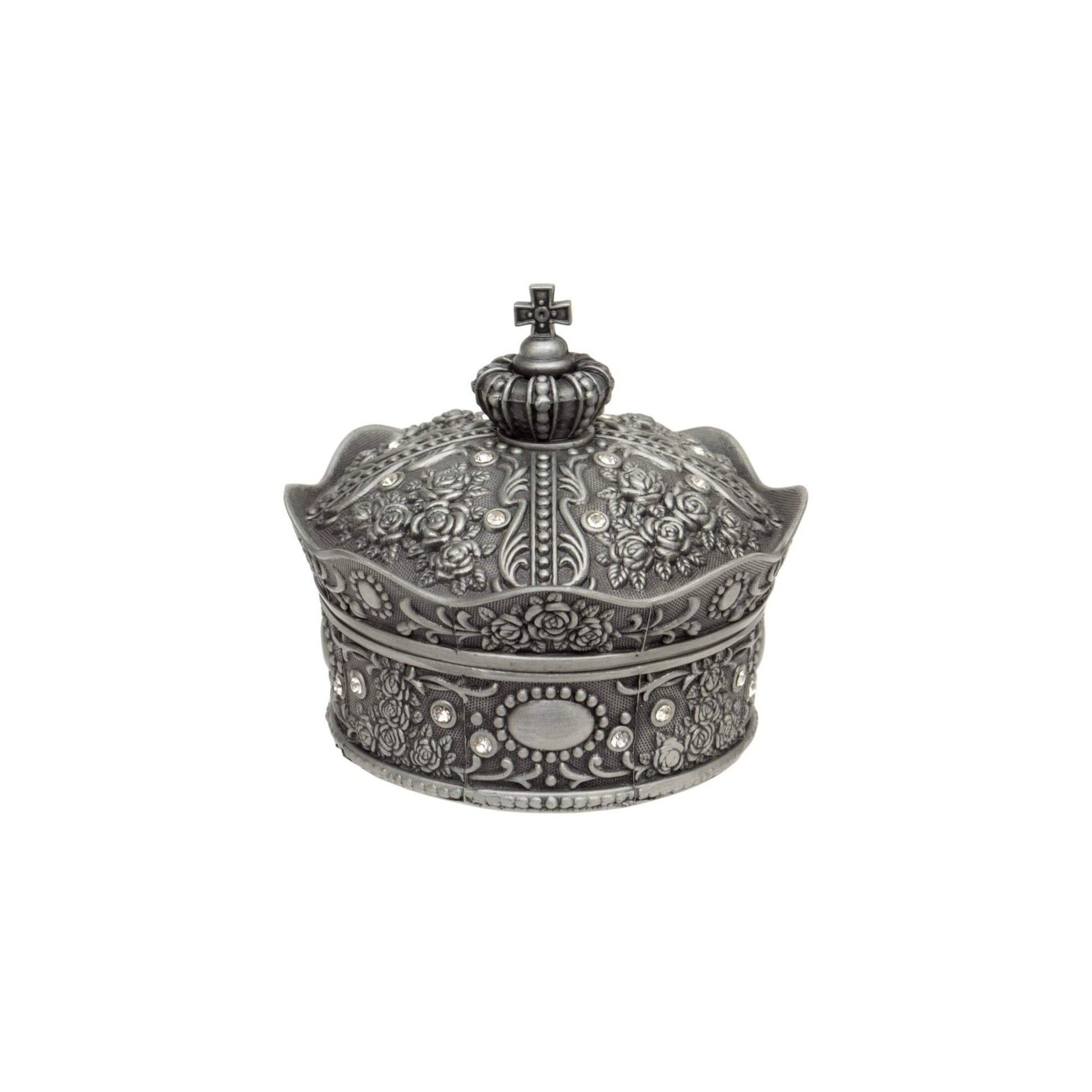 Metal Crown Trinket Box - The Farthing