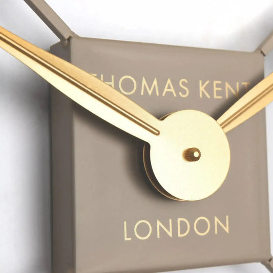 Metallic Square Metal Skeleton Wall Clock