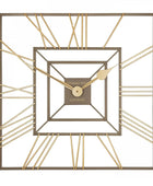 Metallic Square Metal Skeleton Wall Clock 1