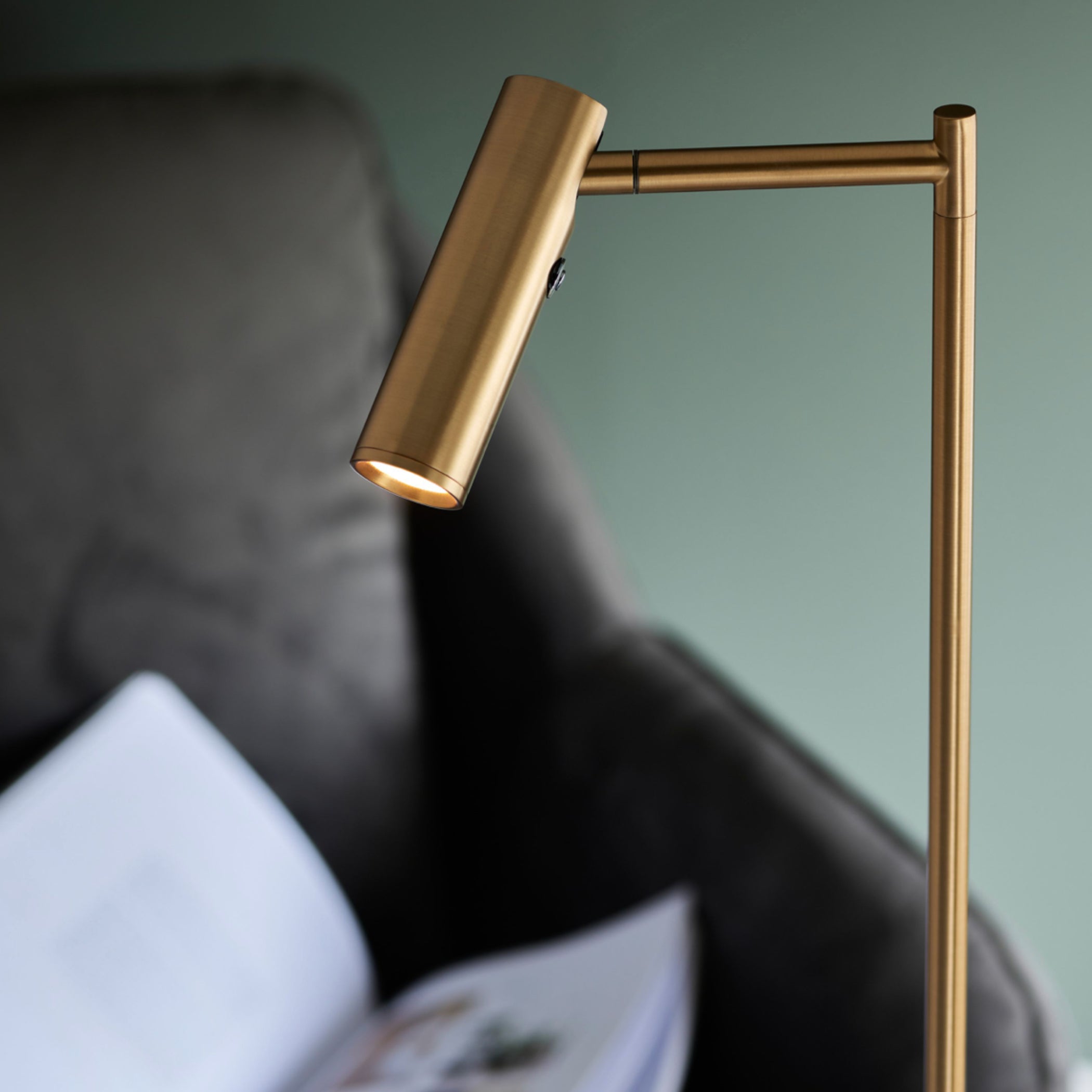 Modern Brass Reader Floor Lamp
