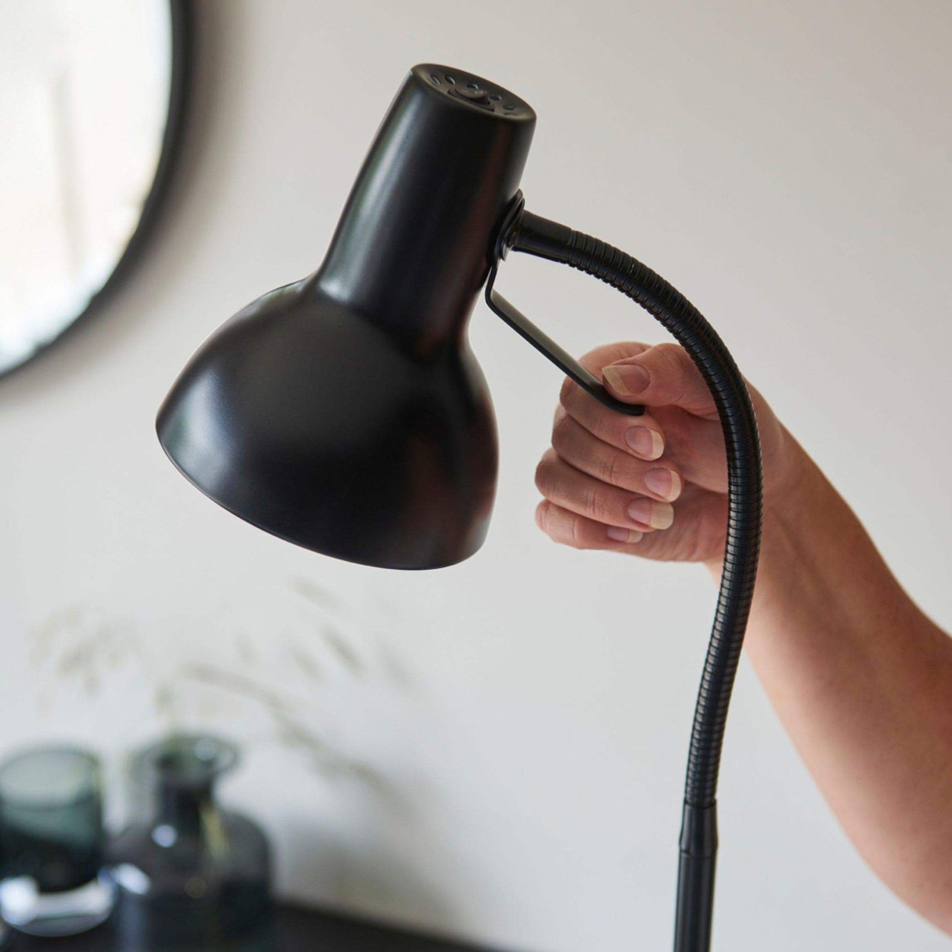 Modern Matt Black Adjustable Floor Lamp - The Farthing