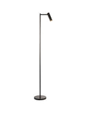 Modern Matt Black Reader Floor Lamp - The Farthing