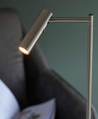 Modern Nickel Reader Floor Lamp - The Farthing