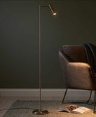 Modern Nickel Reader Floor Lamp - The Farthing