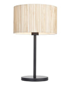 Modern Slim Table Lamp with Seagrass Shade - The Farthing