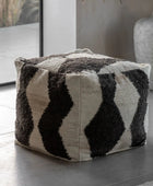 Monochrome Zigzag Pouffe 1