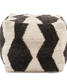 Monochrome Zigzag Pouffe