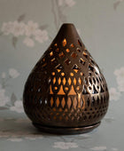 Large Moroccan Inspired Ceramic Candle Holder - The Farthing