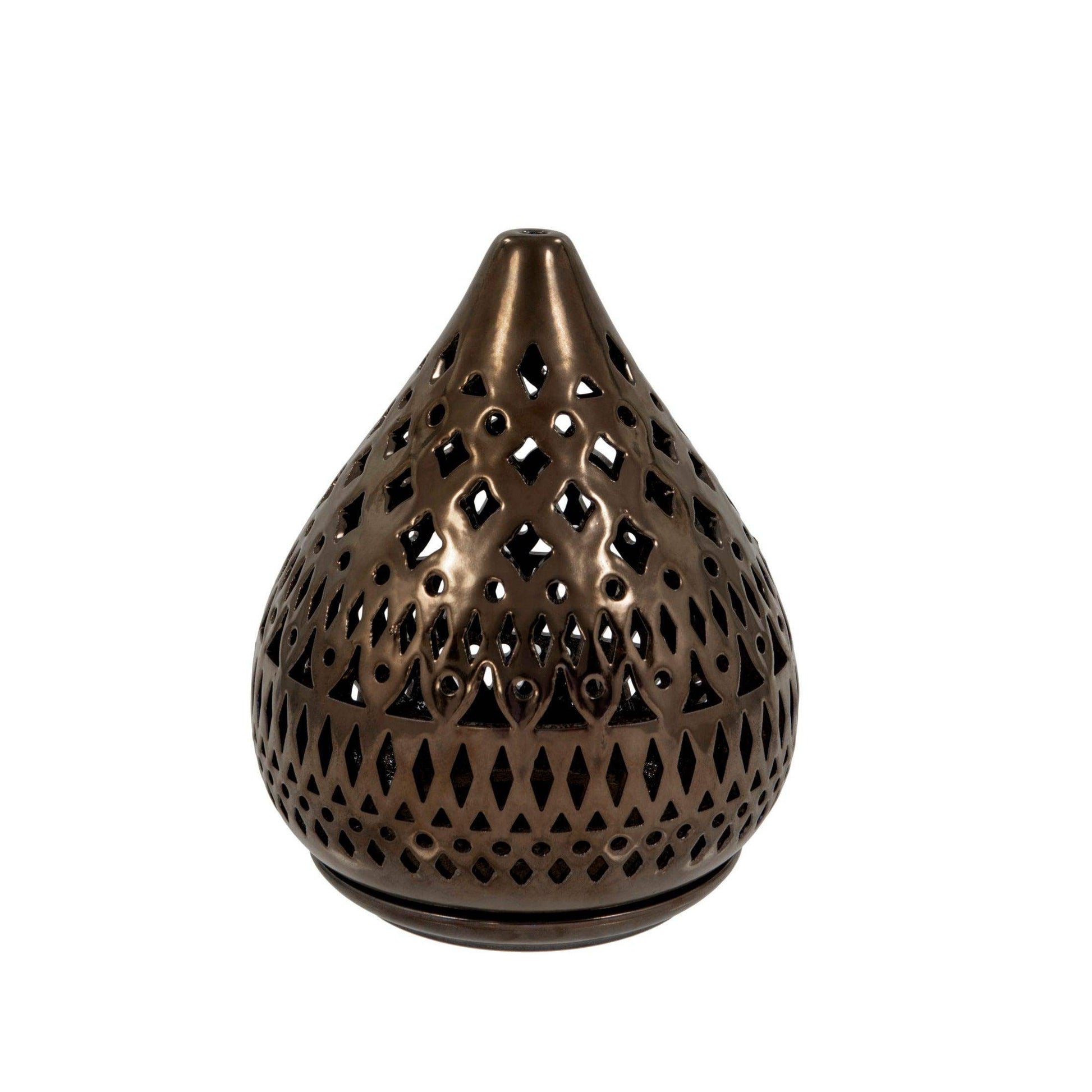 Large Moroccan Inspired Ceramic Candle Holder - The Farthing