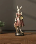 MrsWhiteRabbitStandingClockFigure